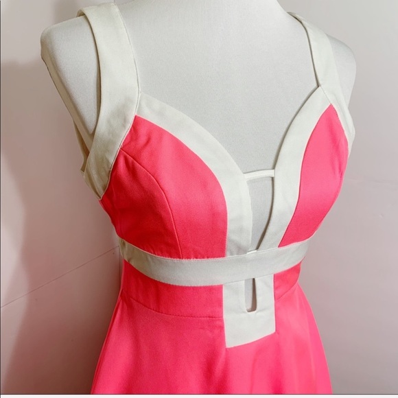 2/$20🌸NWT Tea & Cup Cutout Fit and Flare Dress - Picture 4 of 8